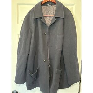 Vintage VERSACE JEANS‎ COUTURE MENS Navy Large Cotton Bleed Coat Made In Italy